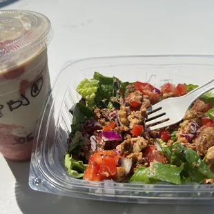 Pb &amp; J Smoothie and Macho Taco Salad