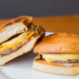 two sandwiches on a plate