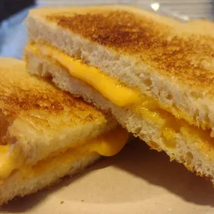 Grilled Cheese with Sourdough Bread and American Cheese.