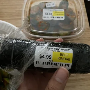 Beef Kimbab &amp; Cucumber Kimchi