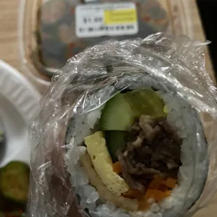 Beef Kimbab &amp; Cucumber Kimchi