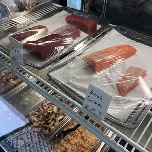 Ahi and salmon
