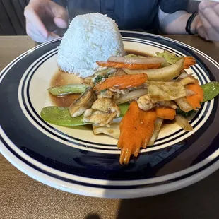 Mix veggies - lunch menu. Fresh, hot, tasty!