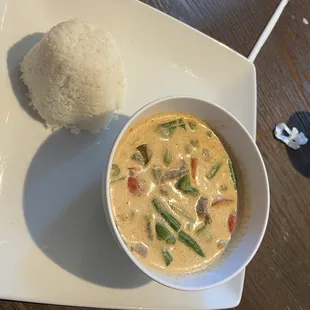 Panang curry with beef