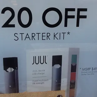 Wide selection of Juul device colors and flavors