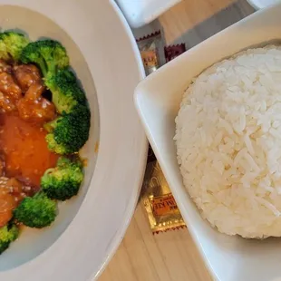 Orange chicken and rice. So good