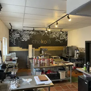 the kitchen of a restaurant