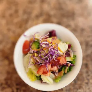 a bowl of food