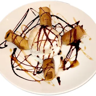 Fried Banana with Coconut Ice Cream