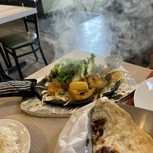 a plate of food on a table