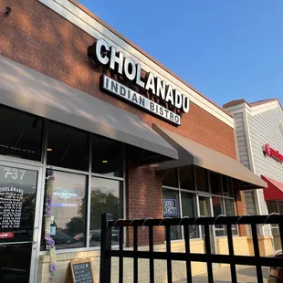 the front of the restaurant