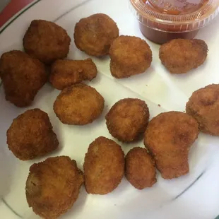 a plate of fried food