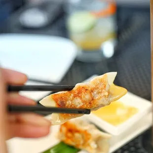 Potstickers, Pork and Ginger Mustard