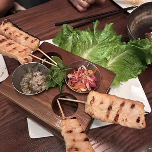 Miso Salmon Lettuce Wraps