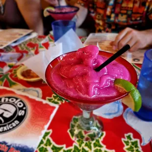 Blended Dragonfruit Margarita