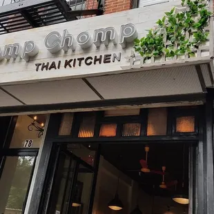 the front of the restaurant