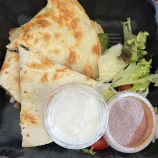 Wild mushroom and Brie quesadilla