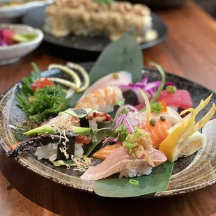 food, sashimi, sushi and sashimi, sushi