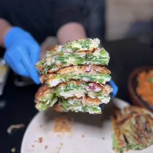 Seafood &amp; Green Onion Pancake