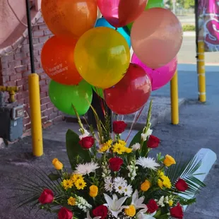 An arrangement for a birthday