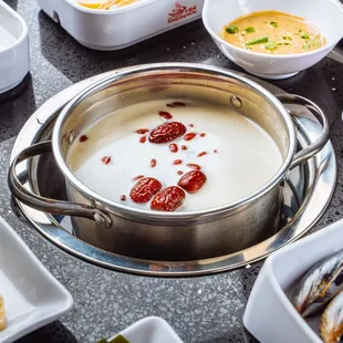 various dishes of food