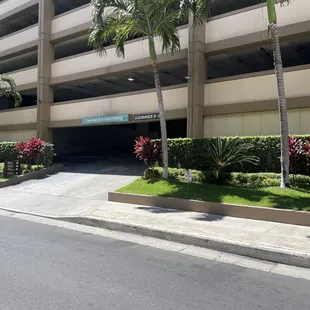 Customer parking entrance on KAIO'O DR. Only $2 for 4 hours after validation!!