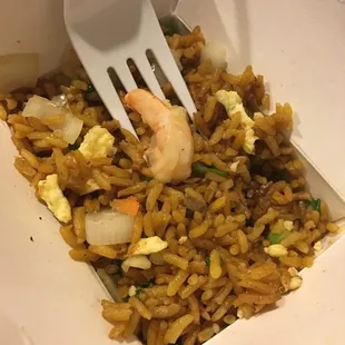 Everything about this shrimp fried rice was fresh and not greasy or salty