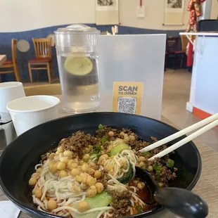 ChongQing Pea &amp; Ground Pork Noodle (16.99)