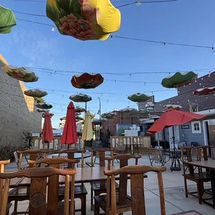 New outdoor eating area