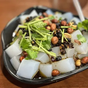 Beanjello in red chili sauce