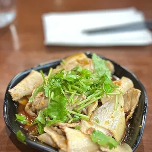 Slice Pork Belly with Spicy Garlic Sauce