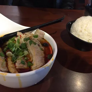 Braised Pork Intestine with Rice