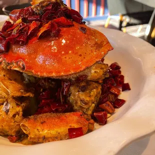Spicy fried crab
