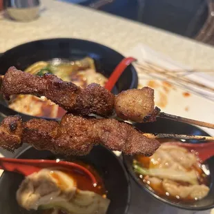 Lamb sticks were amazing.