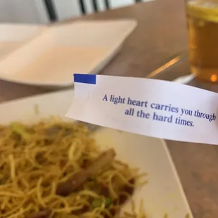 Fortune cookie message ^ ^