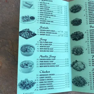 Menu side 1