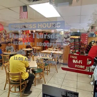 people sitting at tables