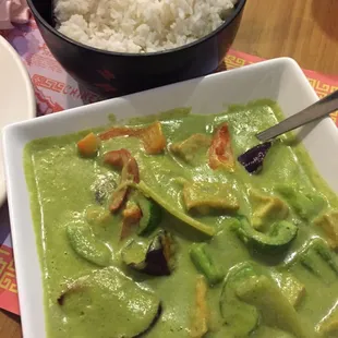 Green curry w/ tofu