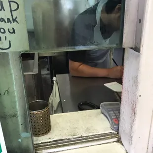 Window to order and pick up from