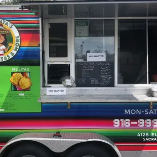 a colorful food truck