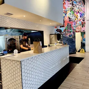 interior, sushi and sashimi