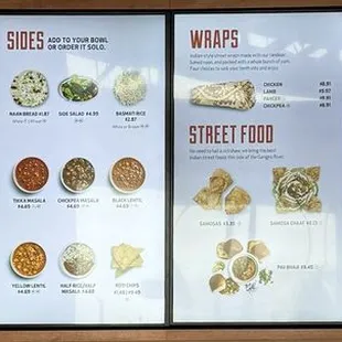 The tastefully arranged menu board, all at once.