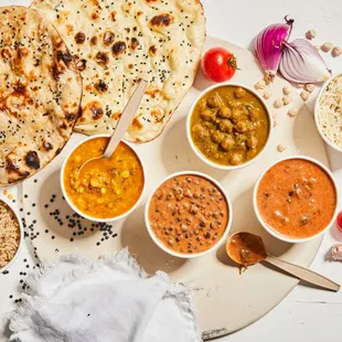 a variety of different types of food