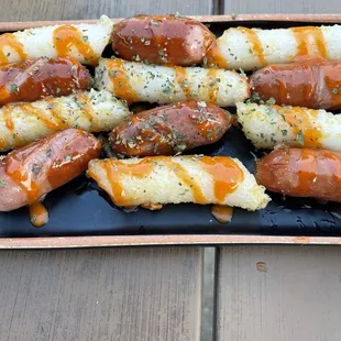 Sausage and rice cake