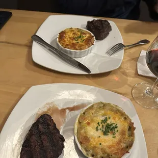 Steak and au gratin potatoes