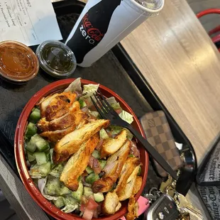 Chicken Salad Chicken Salad Fountain Drink