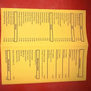 Chop chops 2024 newest menu with updated prices!