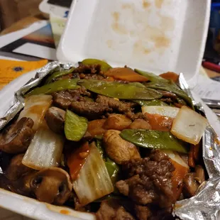 Beef with Snow Peas &amp; Mushrooms