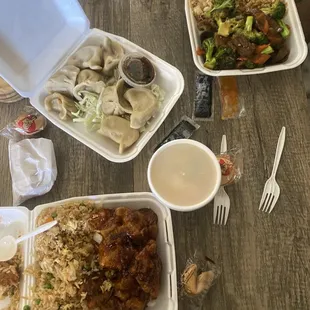 Included with Egg Drop Soup, Dr Pepper and egg rolls.