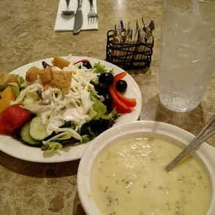 Soup and salad